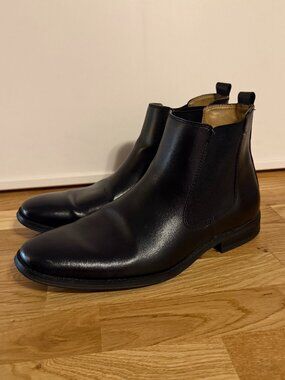 G.H. Bass Anderson Slip On Ankle Boot Black Leather Size 8.5 Mens